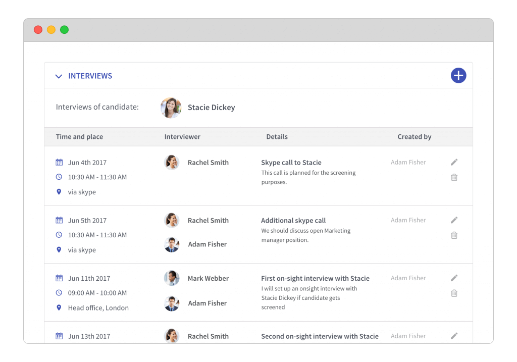 Interview Management